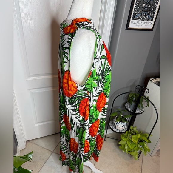 Tropical Pineapple Print Swim Coverup 3X NWT Beach Coverup - Picture 12 of 13